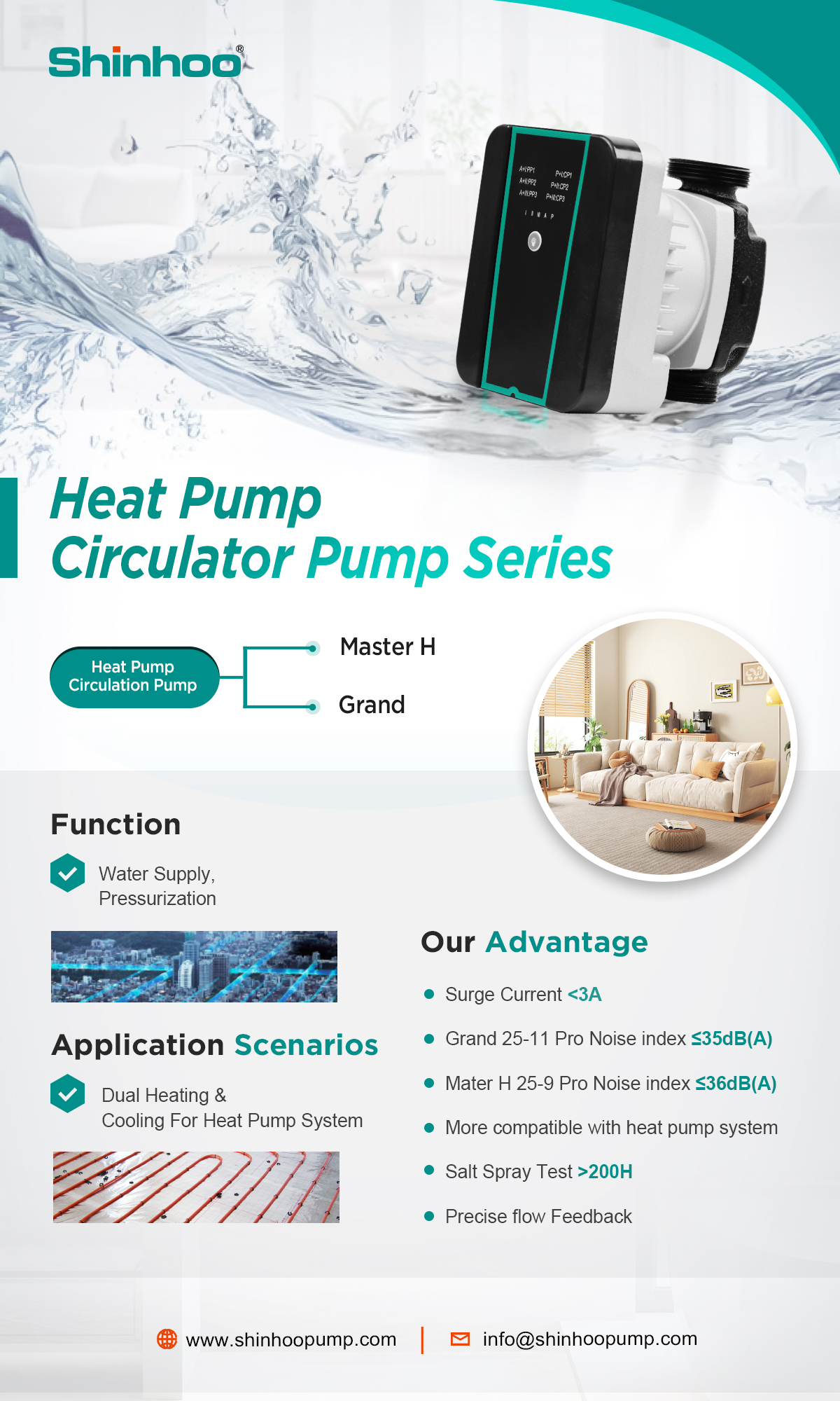 Shinhoo Heat Pump Circulator Pump Series