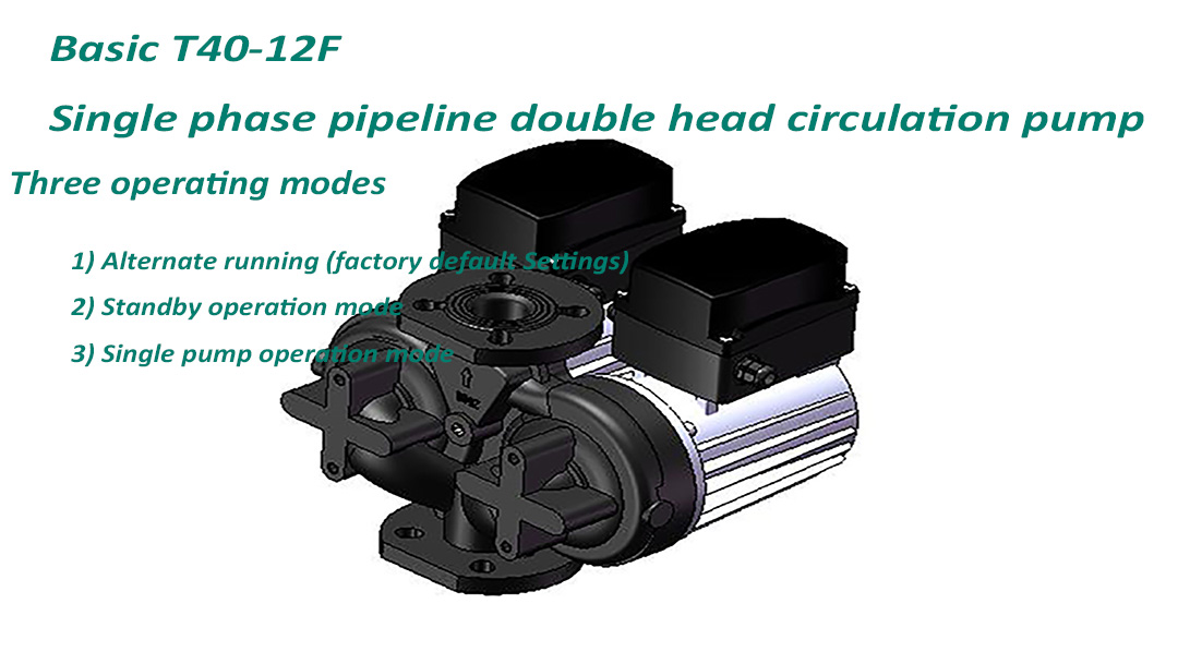 Shinhoos neueste Innovation: Basic T40-12F Einphasen-Pipeline-Doppelkopf-Umwälzpumpe
        